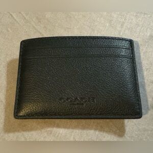 COACH Mens Money Clip Card Case in Sport Calf Leather F75459